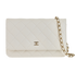 Classic Wallet On Chain, &pound;1,850, Handbags, White, Caviar Leather, Front view